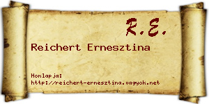 Reichert Ernesztina névjegykártya